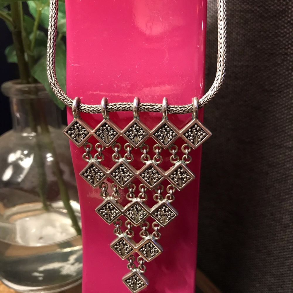 Lois Hill Triangle Matrix Pendant Necklace